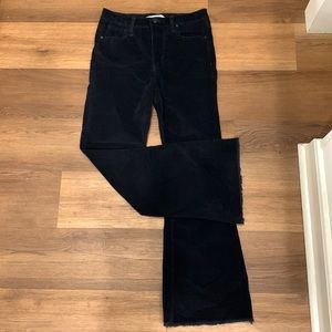 Celebrity Pink Black Corduroy Flare Pants